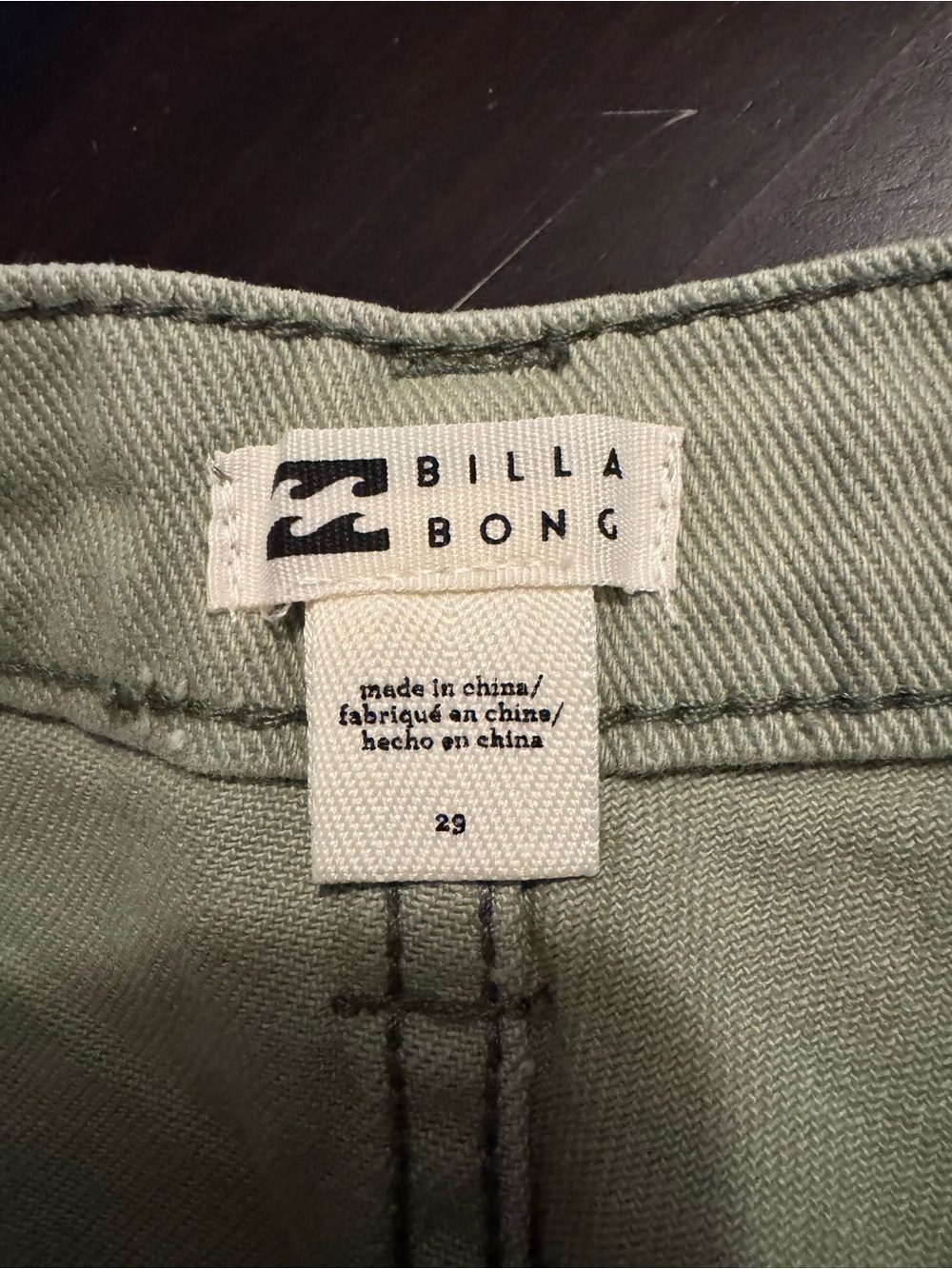 Billabong Sage Green Cargo Pants - Picture 7 of 16